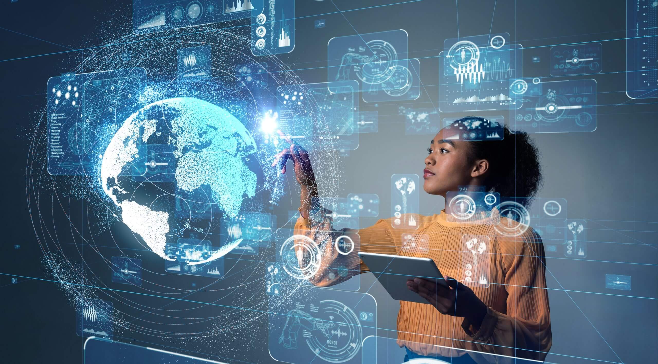 Big-Data-Advanced-Analytics-scaled-1 Big data analytics visualization technology with scientist analyzing information structure on screen with machine learning to extract strategical prediction for business, finance, internet of things
